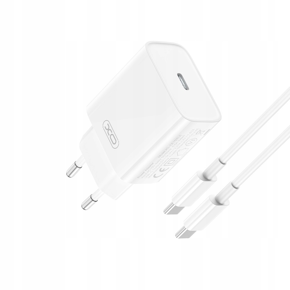 XO CE15 PD 20W SIEŤOVÁ NABÍJAČKA USB-C + kábel USB-C - USB-C